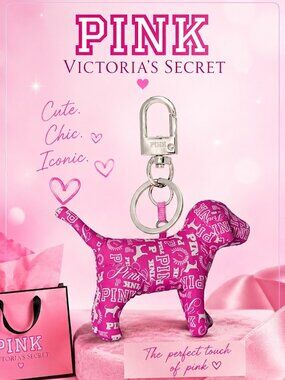 PINK DOG KEYCHAIN  By VICTORIA SECRET.